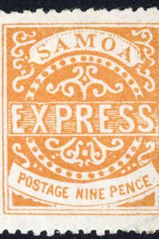 Samoa 1877-80 SG 20 9d orange-brown P12 VFM cat 80 pounds