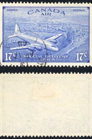 Canada SG17 17c Airmail with Grave Expres CDS