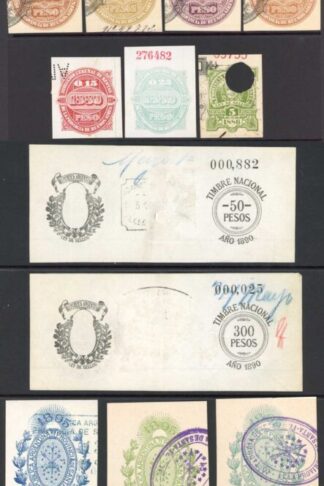 Argentina Revenue Stamps and cut-outs mixed range of 55