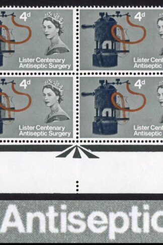 SG Spec W63e 1965 4d Lister Carbolic Spray with Filled e Var Cyl Block of 12 U/M