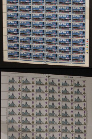 SG Spec W111h/112hij 1697 EFTA Set in Complete Sheets with all Varieties U/M
