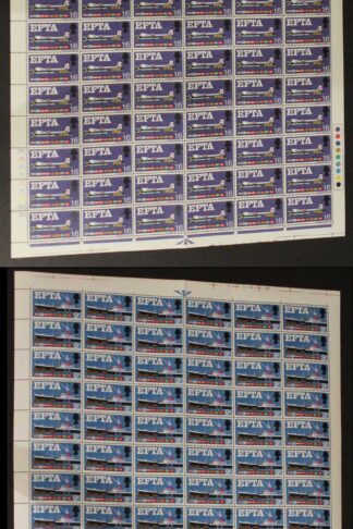 SG Spec W111h/112hij 1697 EFTA Set in Complete Sheets with all Varieties U/M