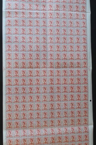 SG577 4 1/2d Chestnut Wmk Crowns Upright Cyl 8 Dot Complete Sheet U/M