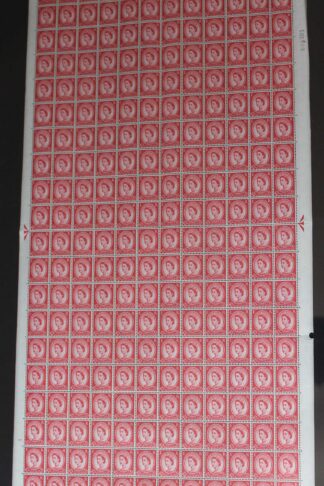 SG614 2 1/2d Carmine-red 2 Blue Phos Bands Wmk Crowns Cyl 57 Dot U/M