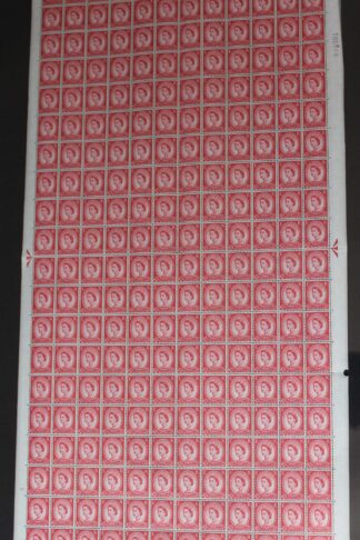 SG614 2 1/2d Carmine-red 2 Blue Phos Bands Wmk Crowns Cyl 57 Dot U/M