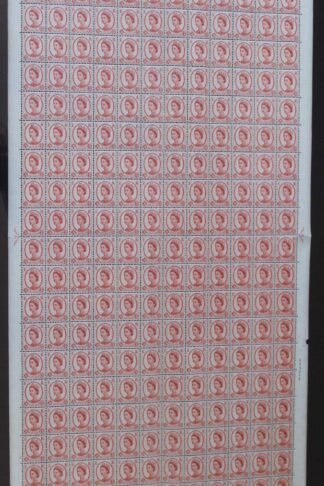 SG616b 4 1/2d Chestnut Wmk Crowns Two Phos Bands Cyl 8 Dot Complete Sheet U/M