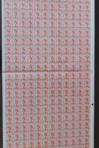SG577 4 1/2d Chestnut Wmk Crowns Cyl 8 Dot Complete Sheet U/M