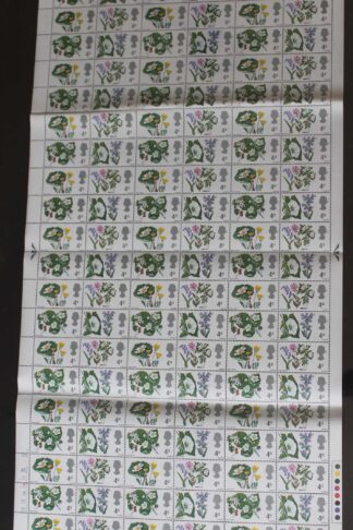 SG717/720 1967 4d British Wild Flowers Complete Sheet U/M