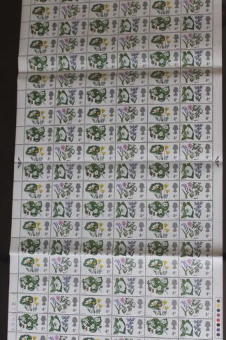 SG717/720 1967 4d British Wild Flowers Complete Sheet U/M