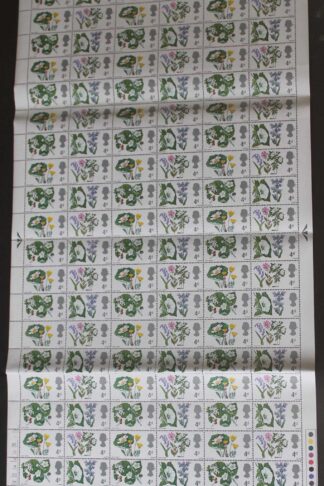 SG717/720 1967 4d British Wild Flowers Complete Sheet U/M