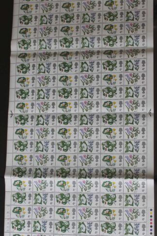 SG717/720 1967 4d British Wild Flowers Complete Sheet U/M
