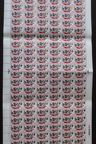 SG775 1968 4d Christmas Centre Band Complete Sheet U/M
