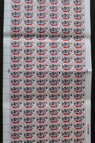 SG775 1968 4d Christmas Centre Band Complete Sheet U/M