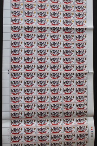 SG775 1968 4d Christmas Centre Band Complete Sheet U/M