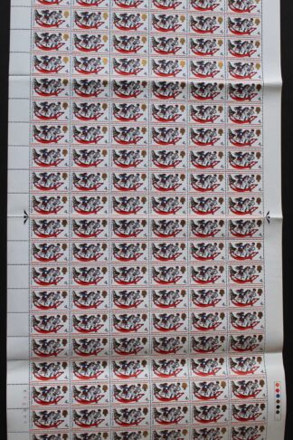 SG775 1968 4d Christmas Centre Band Complete Sheet U/M