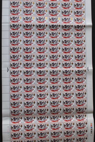 SG775 1968 4d Christmas Centre Band Complete Sheet U/M