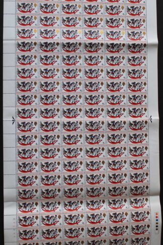 SG775 1968 4d Christmas Centre Band Complete Sheet U/M