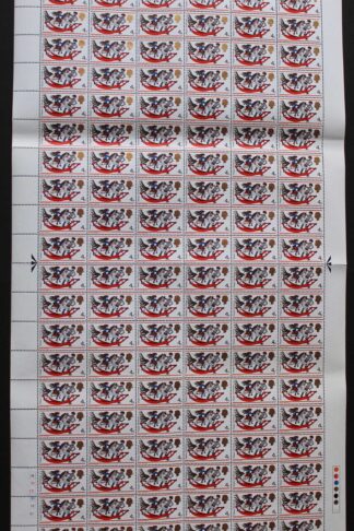 SG775 1968 4d Christmas Centre Band Complete Sheet U/M
