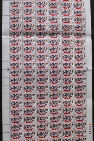 SG775 1968 4d Christmas Centre Band Complete Sheet U/M