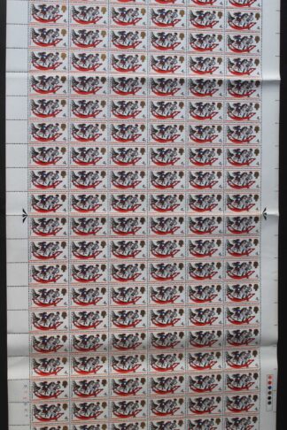 SG775 1968 4d Christmas Centre Band Complete Sheet U/M