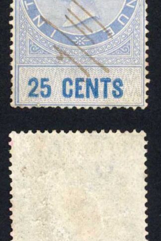 Mauritius Internal Revenue BF19 25c Blue and Blue