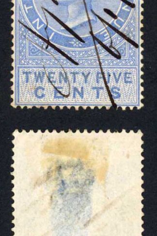 Mauritius Internal Revenue BF30 25c Blue and Blue (THIN)
