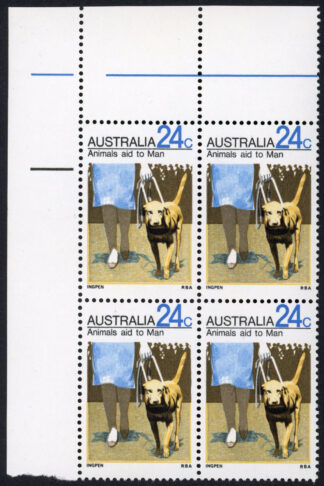 Australia BW562i Black V shaped flaw on Ladys Knee (mounted only in the margin)