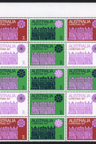Australia SG498ab 1971 Christmas Retouch in rust left of A U/M