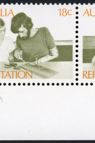 Australia BW597j Green Flaw Between L and I of Rehabilitation U/M