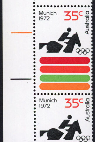 Australia BW604f Retouch to M of Munich and 1 of 1972 U/M