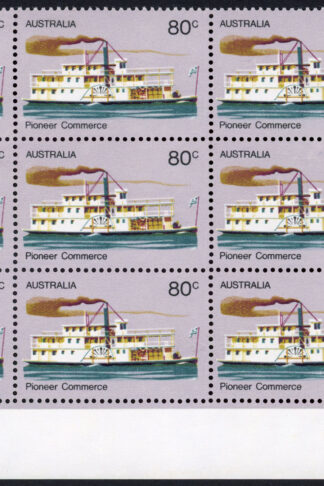 Australia BW618j/k/i Block with THREE Varieties U/M (tone patch in the margin)