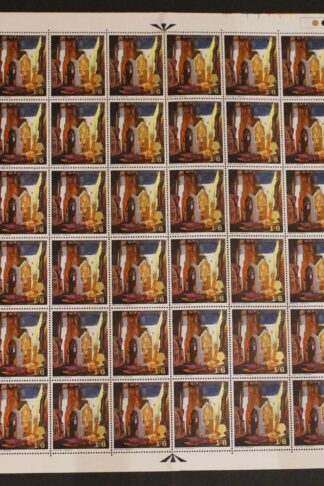 SG772 1968 1/- Pinkie British Painting Two Bands Complete Sheet U/M