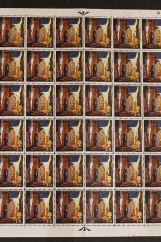 SG772 1968 1/- Pinkie British Painting Two Bands Complete Sheet U/M