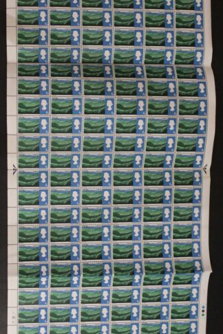SG W86c 1966 6d Landscapes with Retouched D Flaw Complete Sheet U/M