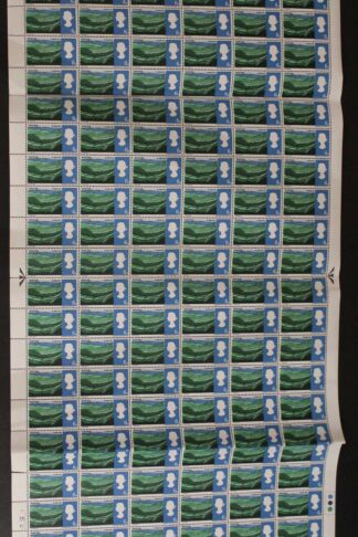 SG W86c 1966 6d Landscapes with Retouched D Flaw Complete Sheet U/M
