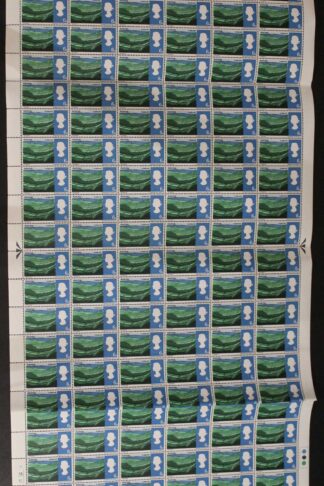 SG W86c 1966 6d Landscapes with Retouched D Flaw Complete Sheet U/M