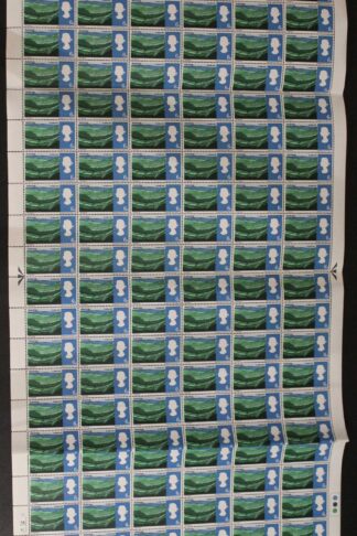 SG W86c 1966 6d Landscapes with Retouched D Flaw Complete Sheet U/M