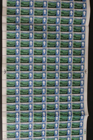SG W86c 1966 6d Landscapes with Retouched D Flaw Complete Sheet U/M
