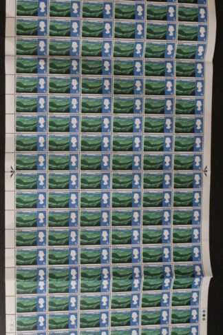 SG W86c 1966 6d Landscapes with Retouched D Flaw Complete Sheet U/M