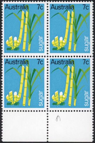 Australia BW503e Two Green spots on sugar Caine stub U/M