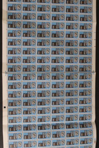 SG W83a 1966 3d Westminster Abbey with Diadem Flaw Complete Sheet U/M