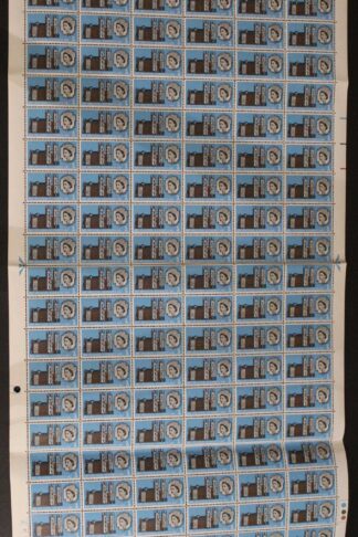 SG W83a 1966 3d Westminster Abbey with Diadem Flaw Complete Sheet U/M