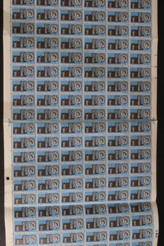 SG W83a 1966 3d Westminster Abbey with Diadem Flaw Complete Sheet U/M