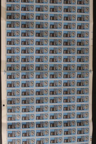 SG W83a 1966 3d Westminster Abbey with Diadem Flaw Complete Sheet U/M