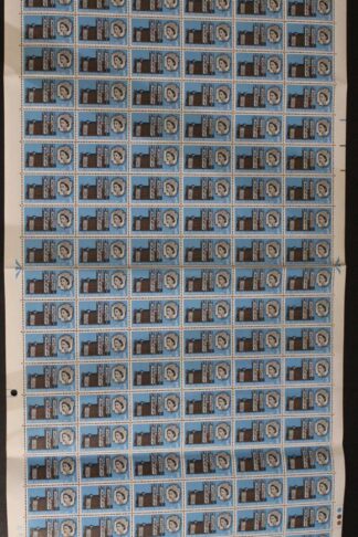SG W83a 1966 3d Westminster Abbey with Diadem Flaw Complete Sheet U/M