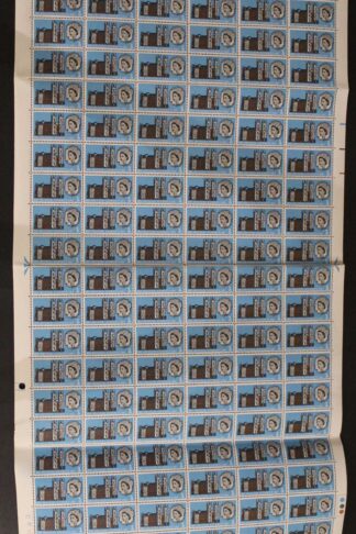 SG W83a 1966 3d Westminster Abbey with Diadem Flaw Complete Sheet U/M