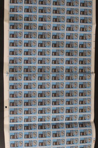 SG W83a 1966 3d Westminster Abbey with Diadem Flaw Complete Sheet U/M