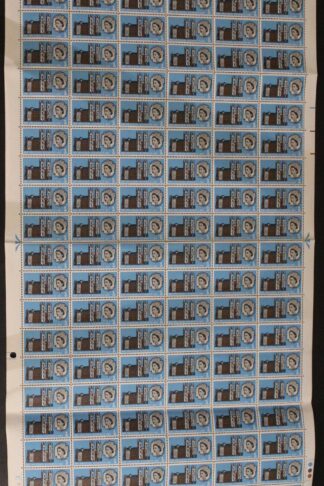SG W83a 1966 3d Westminster Abbey with Diadem Flaw Complete Sheet U/M