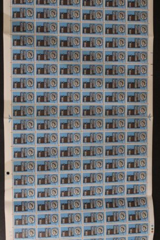 SG W83a 1966 3d Westminster Abbey with Diadem Flaw Complete Sheet U/M