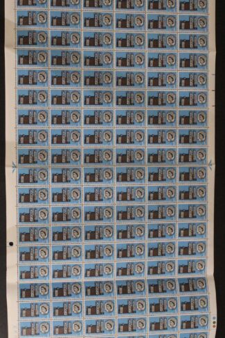 SG W83a 1966 3d Westminster Abbey with Diadem Flaw Complete Sheet U/M